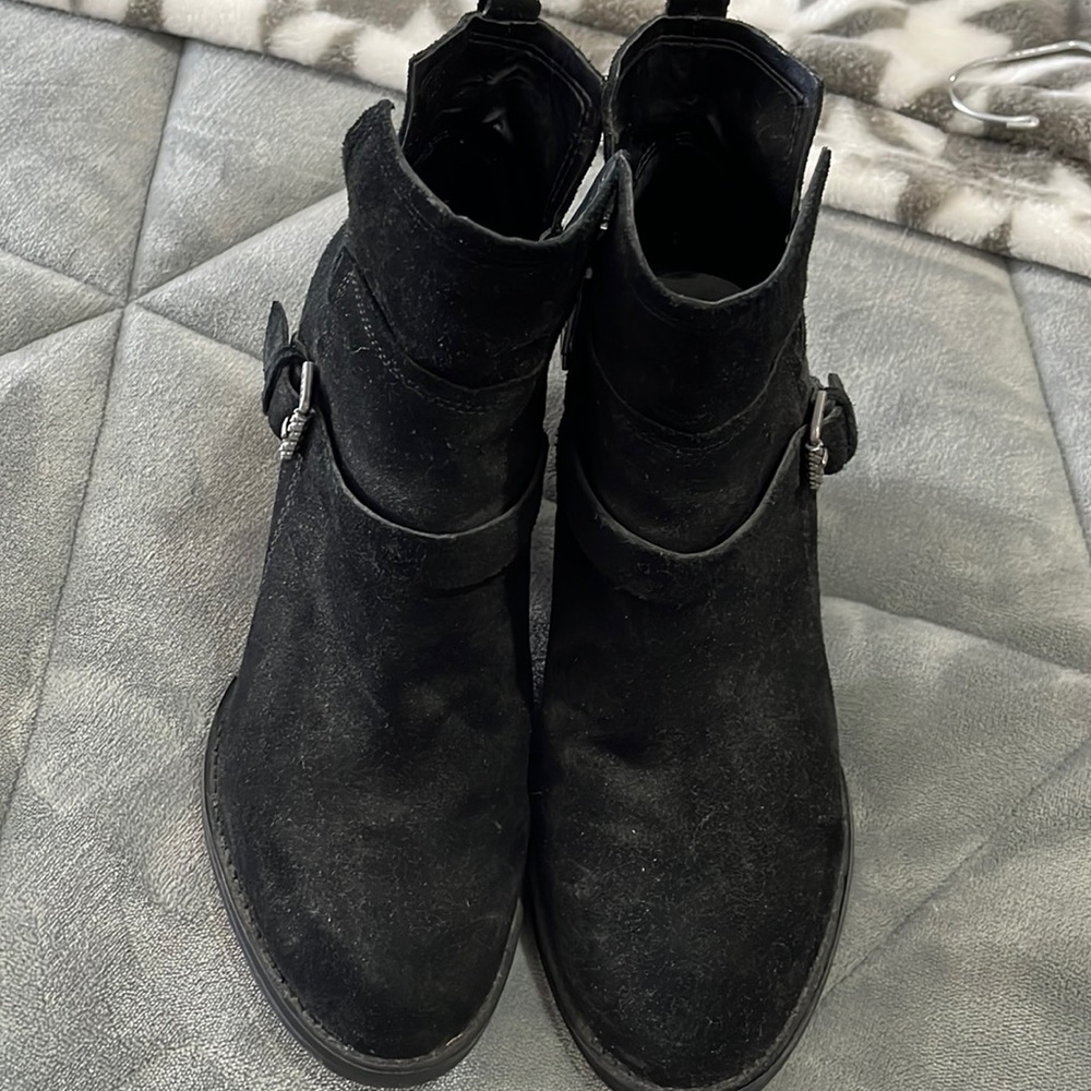 Ivanka Trump  black suede booties.  Worn only a couple of times.  Size 8